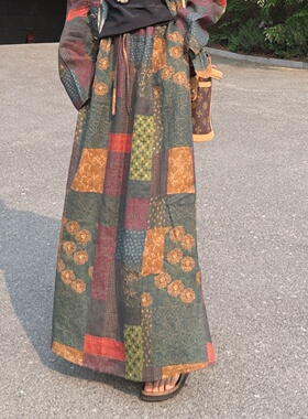 高级巨好看半身裙2026新款今年流行长裙民族风薄款亚麻裙子女夏季