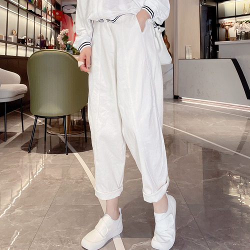 中腰九分裤常规水洗棉2022秋