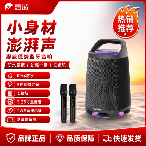 惠威户外手提便携式K歌音响