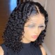 double Jerry Bob Frontal drawn Human Lace 12A Curl Hair