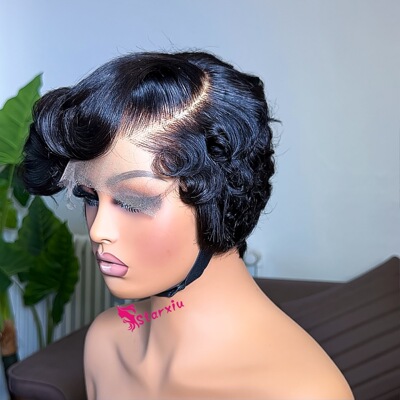 Glueless 6x6 HD Pixie cut unit, this unit is  Glueless wig