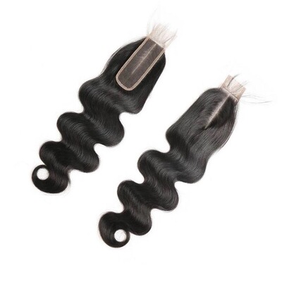 2*6 Kim K Lace closure 发块自然色顺发Body Wave 发块工厂