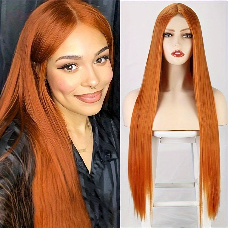 欧美假发女士长直发小蕾丝假发中分前蕾丝化纤蕾丝头套 lace wigs