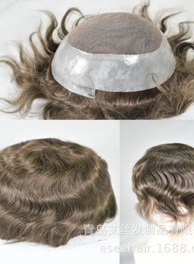 现货跨境亚马逊男士假发AUS澳大利亚10X8 7# hair toupee men