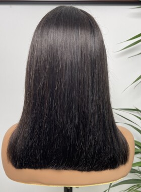跨境外贸SDD13*4Frontal lace Straight Human Hair Wig假发头套