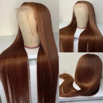 11A 13*4 frontal wig 200% density100% human hair 4# brown