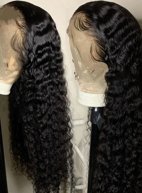 11A 13*4frontal Deep Wave long wig 180%density Brazilian