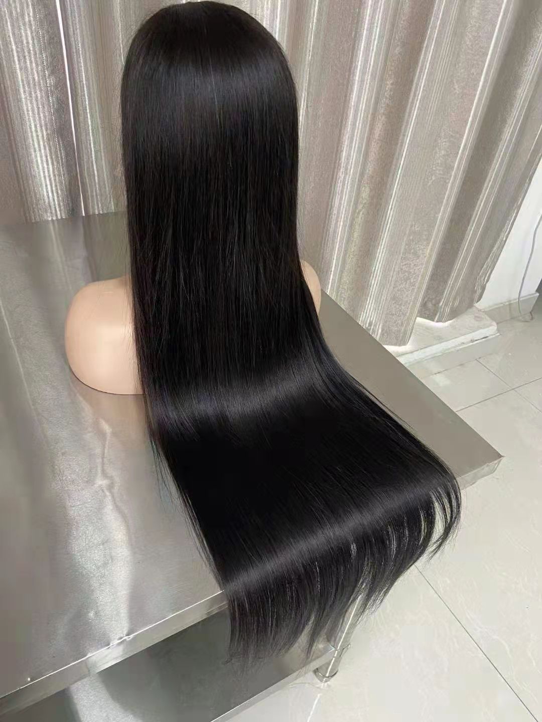 假发女整前蕾丝全头套