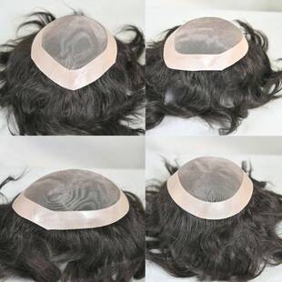 3#网手勾现货 MONO网欧美男士发块真人假发toupee for men
