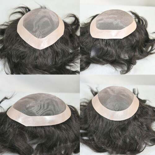 3#网手勾现货 MONO网欧美男士发块真人假发toupee for men