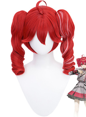 沁昱 重音teto cosplay假发分体式挑染双马尾