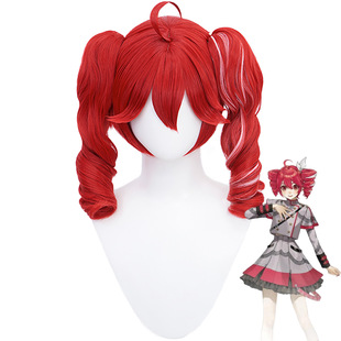 沁昱 重音teto cosplay假发分体式挑染双马尾