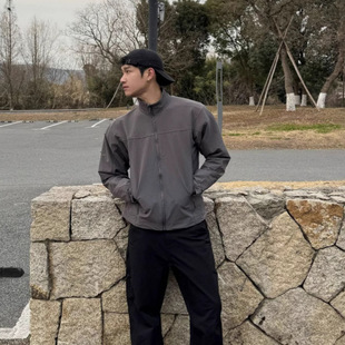 AUTICUP美式 军鸟leaf显壮健身宽松三防软壳夹克冲锋衣立领鸟家男