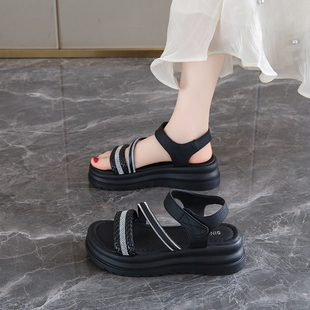 2026新款 高级感孕妇凉鞋 女款 夏季 外穿百搭厚底配裙子绝美凉拖34码