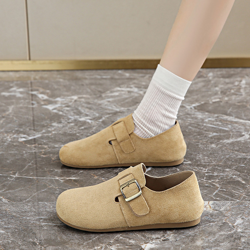 全包厚底内增高勃肯鞋女2026年春季巨好穿一脚蹬穆勒鞋配裙子单鞋,女鞋,乐福鞋（豆豆鞋）,淘宝优惠券,粉丝福利购,淘宝优惠卷