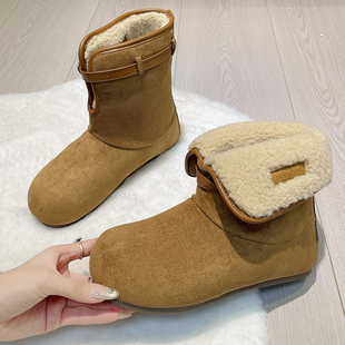 爆款 加绒勃肯鞋 冬季 两穿保暖棉鞋 毛毛棉靴子 一鞋 雪地靴女2025新款