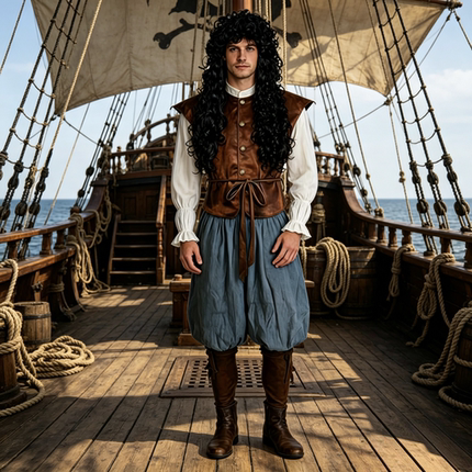 中世纪海盗cos服装文艺复兴时期加勒比海盗cosplay万圣节表演服
