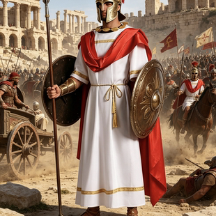 斗罗士cos服装表演漫展古希腊罗马男武士服 传教士二次元C服装