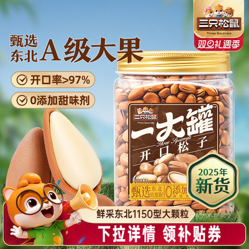 三只松鼠_量贩东北松子500g新货