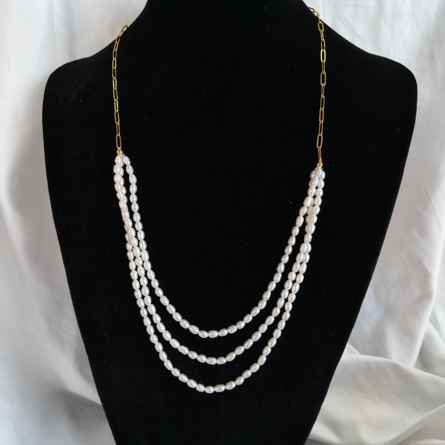 原创设计小米珠多层叠戴项圈