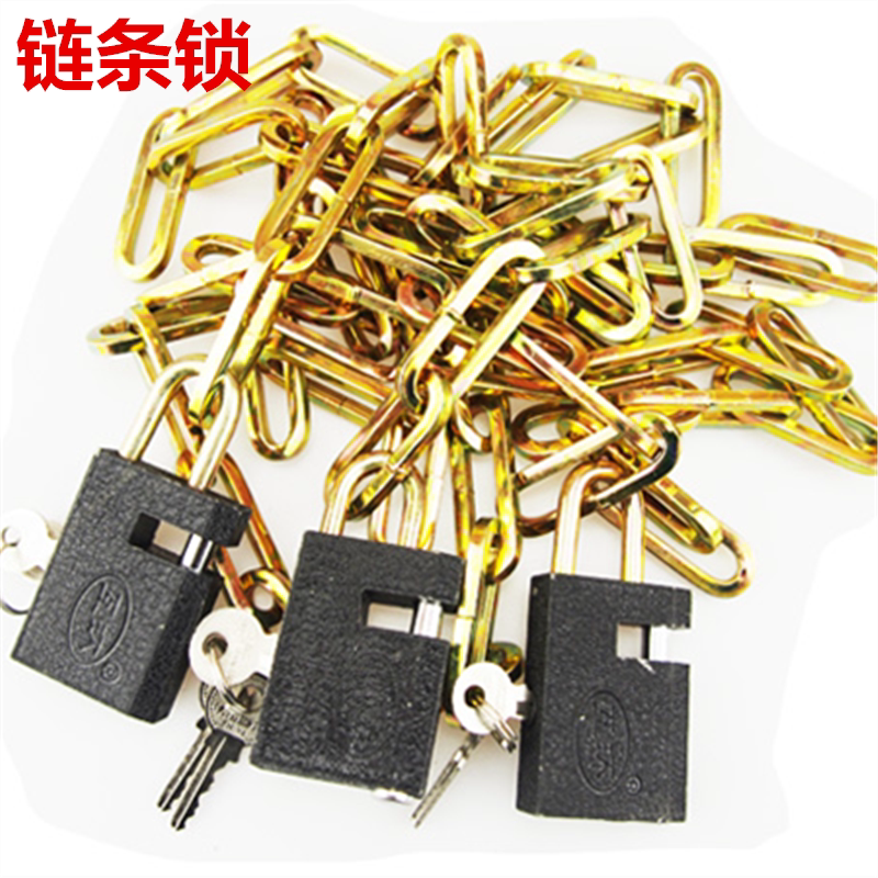 狗笼新款1米门锁门防盗加粗链条锁玻璃门摩托车电瓶车链子锁疯抢