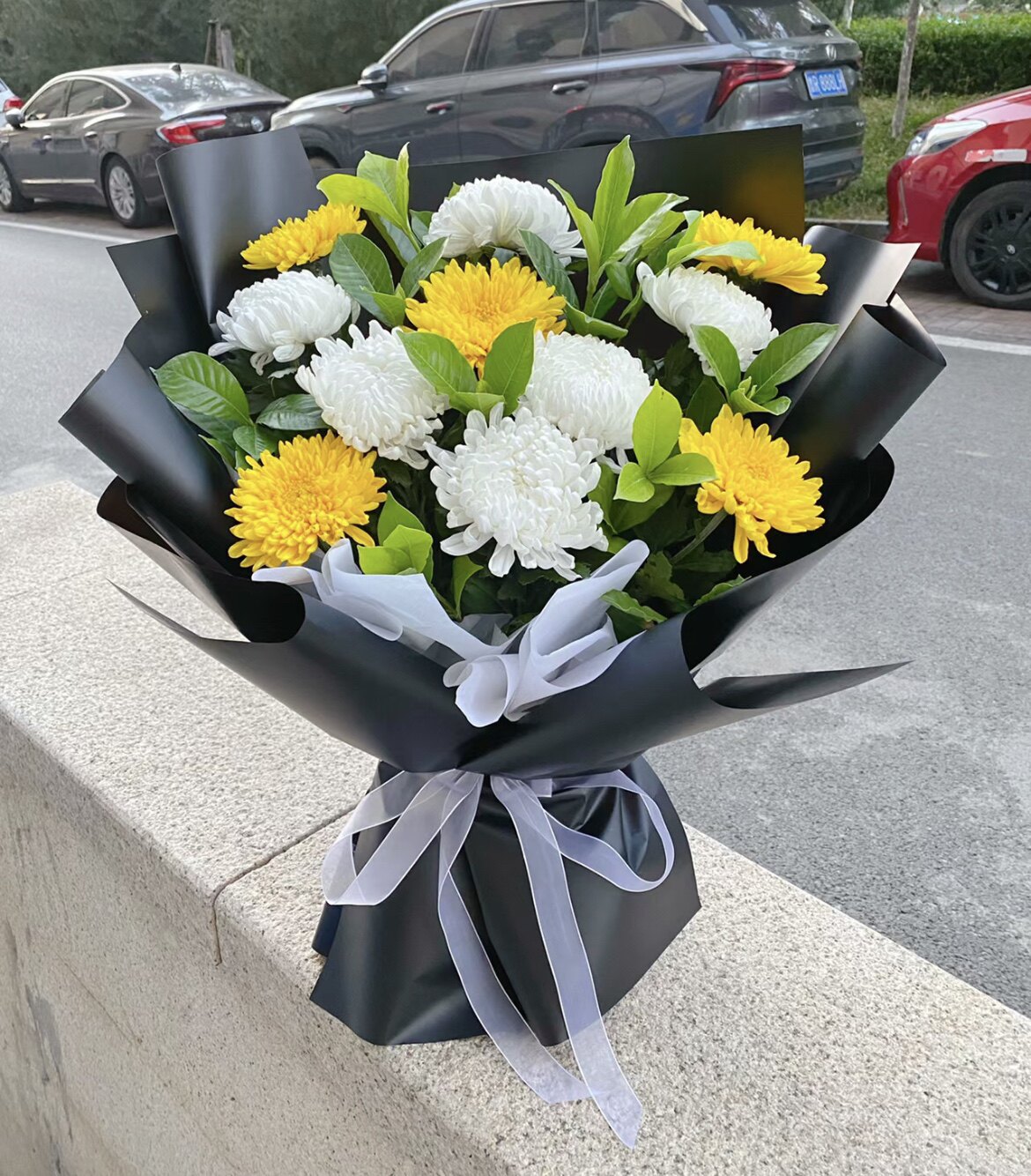 清明祭奠祭祀扫墓花束长春鲜花同城速递实体鲜花店配送