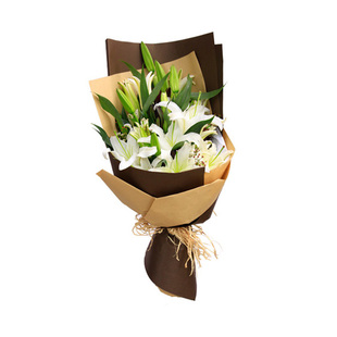 香水百合鲜花花束 吉林长春鲜花速递同城 长春实体鲜花店送花