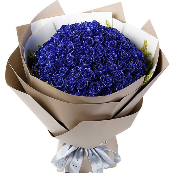 长春鲜花速递同城花店送花蓝色妖姬玫瑰花生日花束送女友爱人