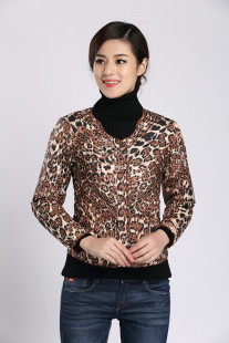 金羽朵简约印花V领羽绒服韩版弹力修身保暖内胆鸭绒9607保暖女士