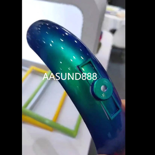 极光孔雀蓝绿渐变泥瓦盖挡泥板改色AASUND鹦鹉特效漆摩托车改装 漆