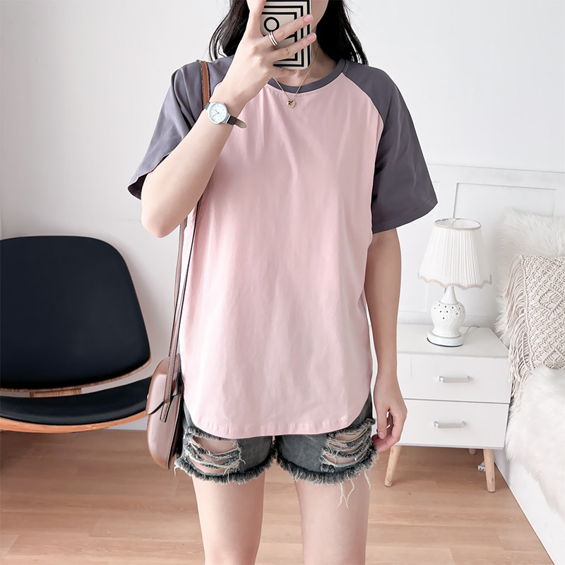 产后哺乳上衣春夏季短袖T恤潮妈外穿女装纯棉喂奶期母乳衣服夏装