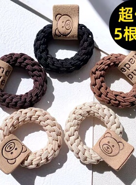 高弹力耐用头绳发圈皮筋女扎头成人女士儿童新款麻花编织头圈发绳