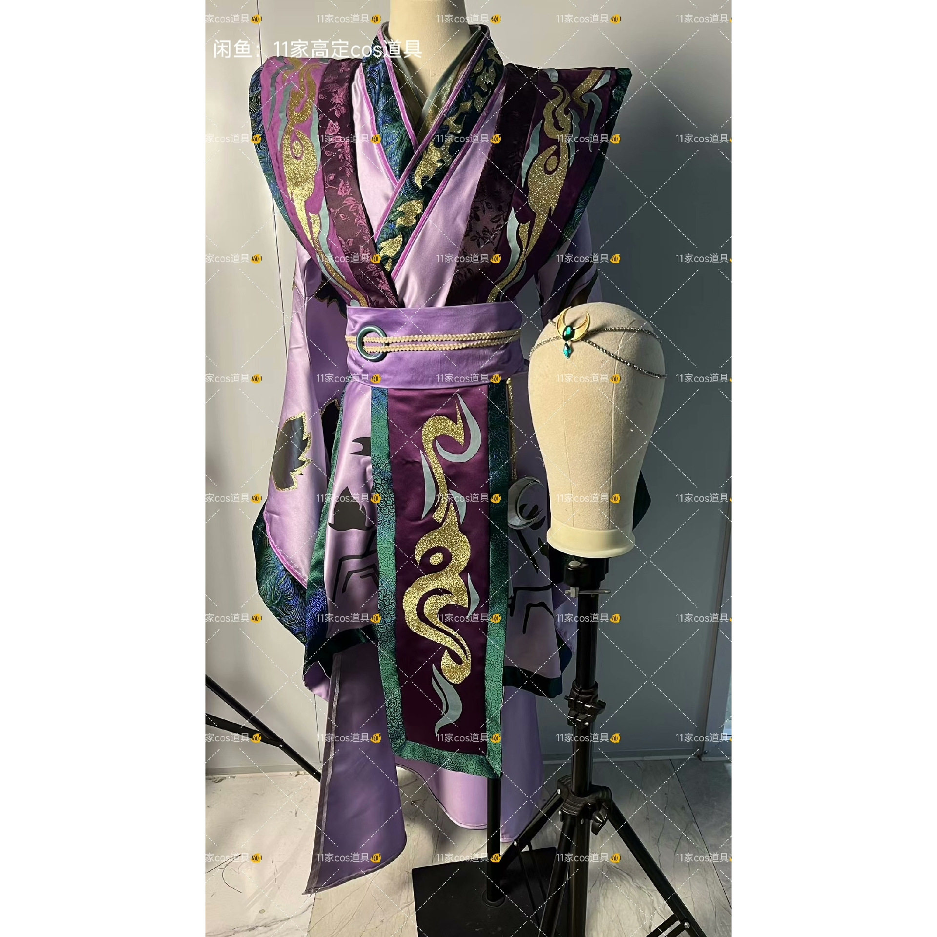 颜爵 九尾形态 大全套 cosplay服装 可定尾图片