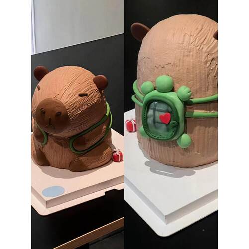 卡皮巴拉网红创意定制capybara卡通水蛋糕生日上海同城配送当日达