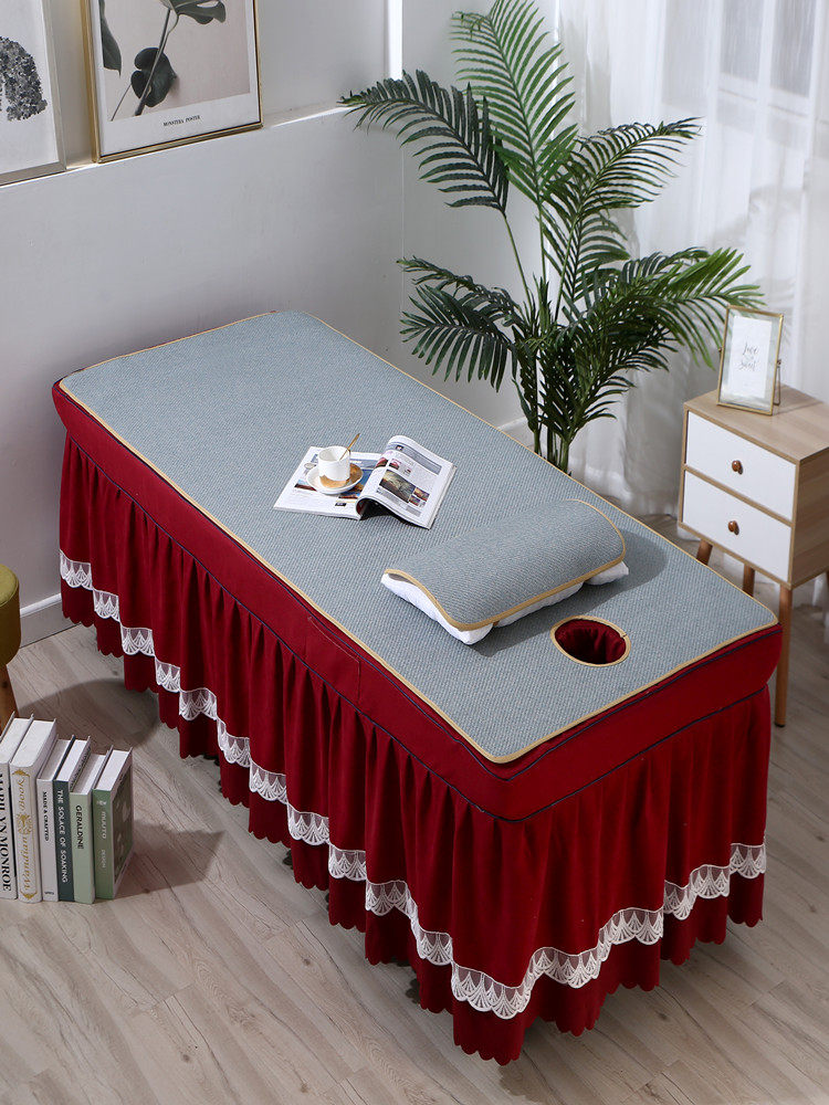 COOL MAT FOR BEAUTY SALON RATTAN MAT MASSAGE BED BODY THERAPY ICE SILK MAT SHAMPOO BED SUMMER MAT HOLES