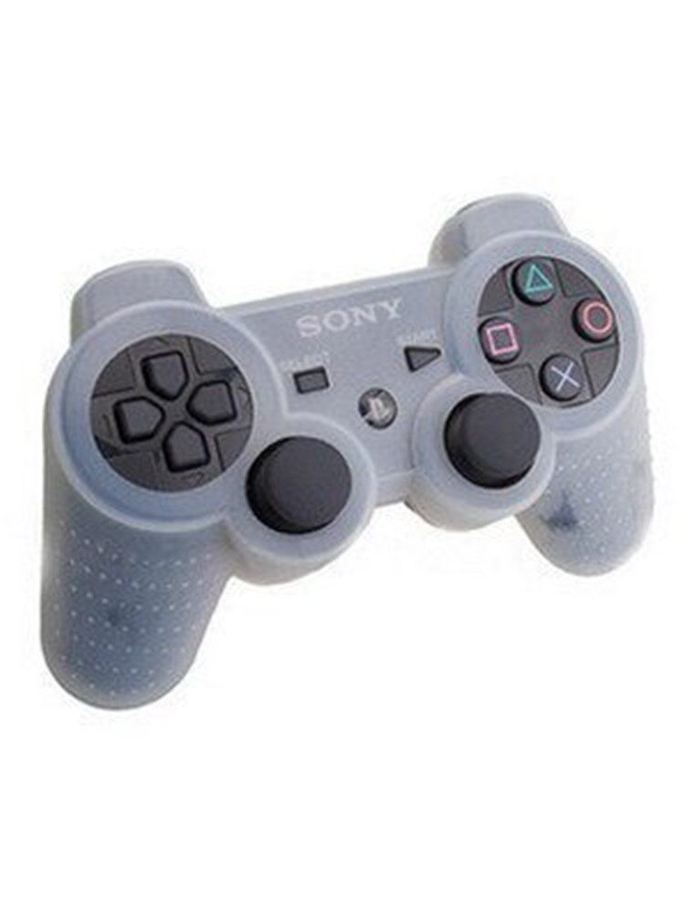 PS2PS3 핸들 실리콘 케이스 보호 커버에 적합 땀 방지 방진 및 낙하 방지 흰색 투명 입자 포함