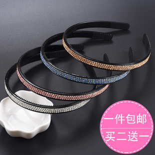 韩国甜美发箍女简约压发带齿防滑发捆发卡头饰发夹子外出洗脸头箍