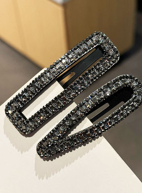 韩版闪亮水钻复古侧边夹简约夹子刘海夹前额碎发夹BB夹女头饰发卡