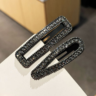 韩版闪亮水钻复古侧边夹简约夹子刘海夹前额碎发夹BB夹女头饰发卡