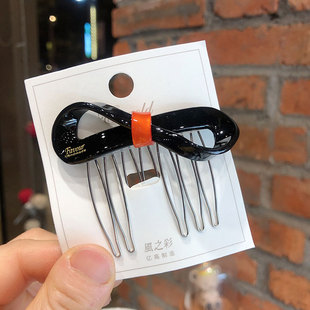 韩版亚克力发梳反插梳简约时尚防滑发夹发卡刘海发插盘发头饰发饰