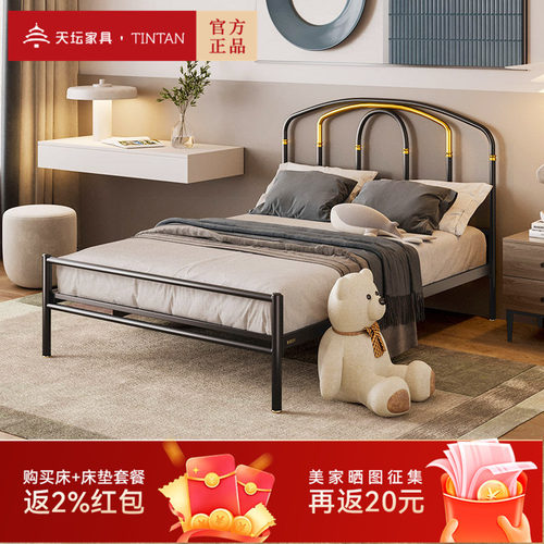 加厚铁艺床天坛不锈钢现代简约