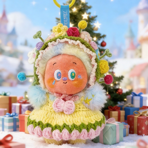 泡泡玛特星星人一代二代三代系列圣诞节毛绒玩偶挂件娃衣帽子衣服