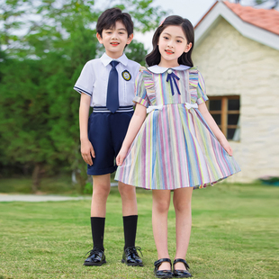 夏季新款公立贵族学校幼儿园园服毕业照班服六一儿童节合唱表演服
