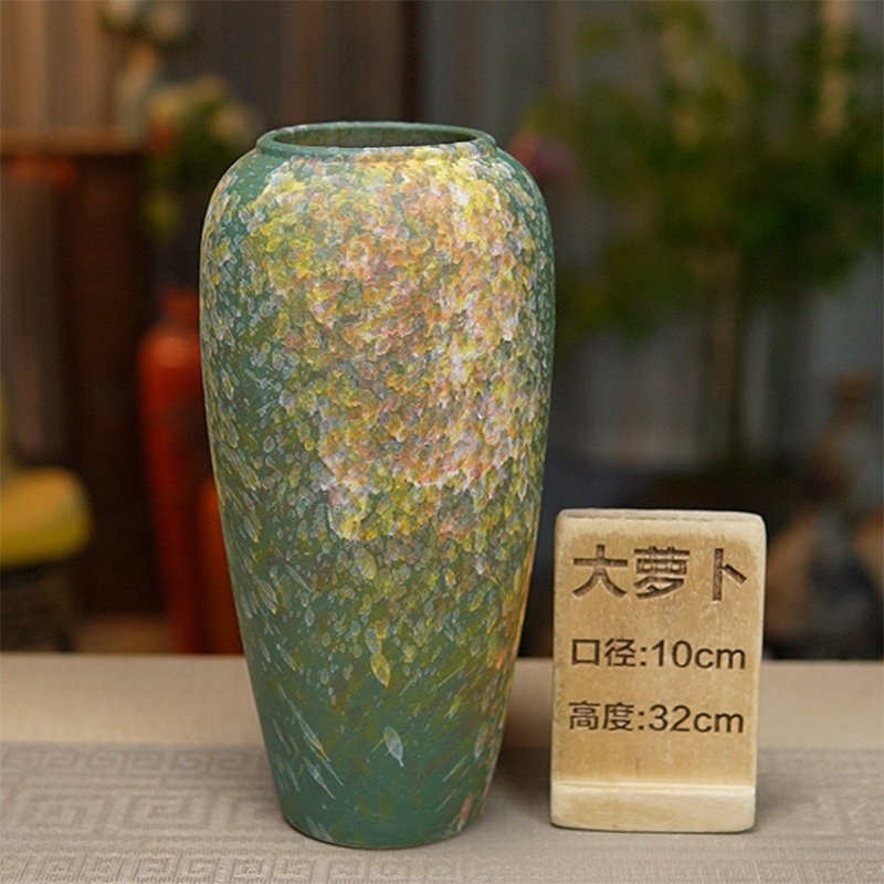直播商品正品花瓶大萝卜绿色涂鸦