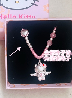 999足银天使HelloKitty猫纯银项链女轻奢小众送女友闺蜜儿童六一