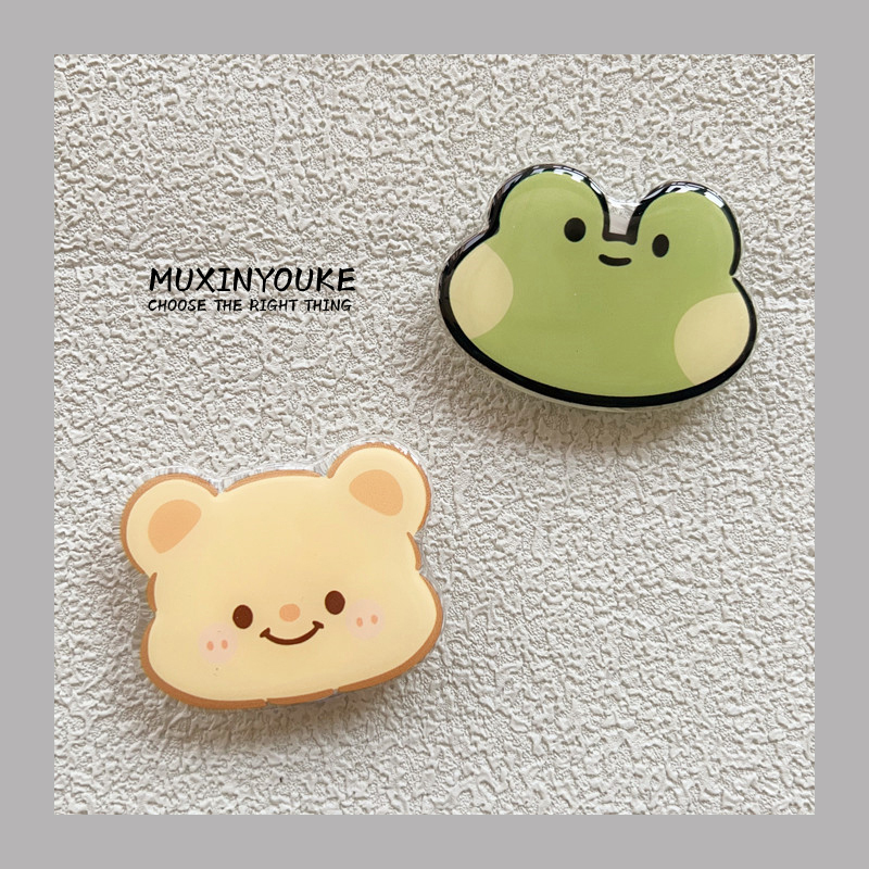 【青蛙小熊】可爱卡通气囊支架懒人支架创意手机桌面支撑架追剧女