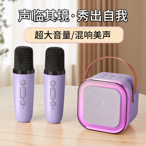 蓝牙音箱麦克风一体K歌户外话筒
