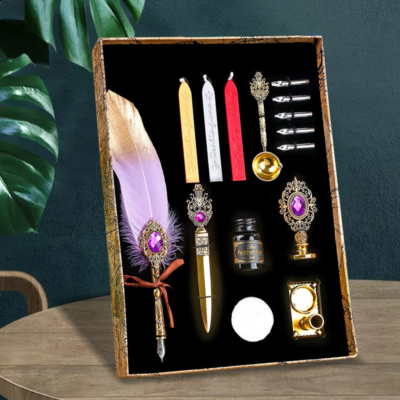 欧式复古羽毛笔文创纪念