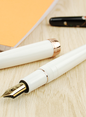 日本直邮SAILOR写乐钢笔 鱼雷象牙白杆玫瑰金夹11-0725女士墨水笔