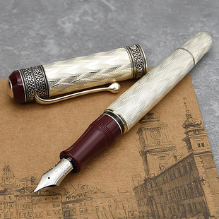 直邮奥罗拉AURORA纯银925银钢笔80周年限定1919支18K金笔 936活塞